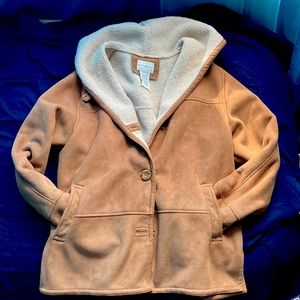 Thick jacket: sherpa lined with deer skin outside. 2XL